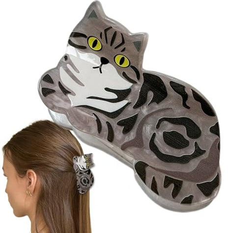 Teksome Pinza a artiglio per gatti, portatile, per donne e ragazze, accessorio per capelli per gattini e animali domestici