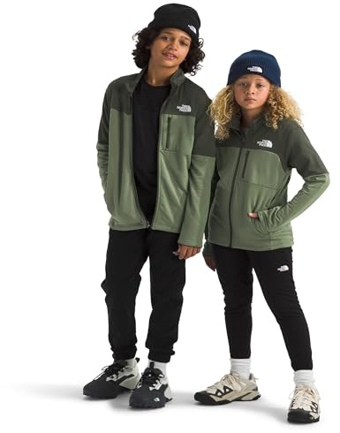 The North Face Kids Hike Midlayer Fz Jacket, Bark Mist/New Taupe Gre, 10 Years