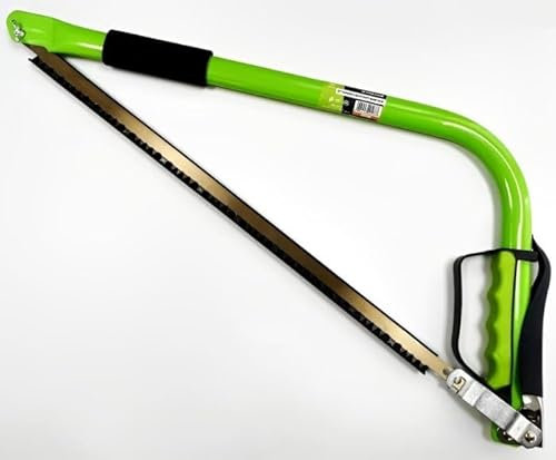 Unibos | 21/ 533mm Tapered Heavy Duty Bowsaw with Finger Guard Wood Tree Branch Cutter Cutting (21 INCH Bow)