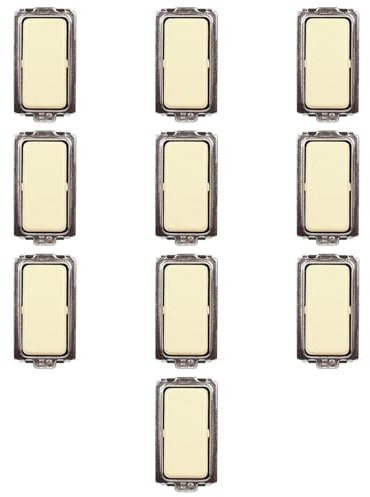 10 MODULI DEVIATORE UNIPOLARE, BIANCO, COMPATIBILE CON BTICINO MAGIC, MODULI E FRUTTI 100% COMPATIBILI, MATERIALI DI ALTA QUALITA'