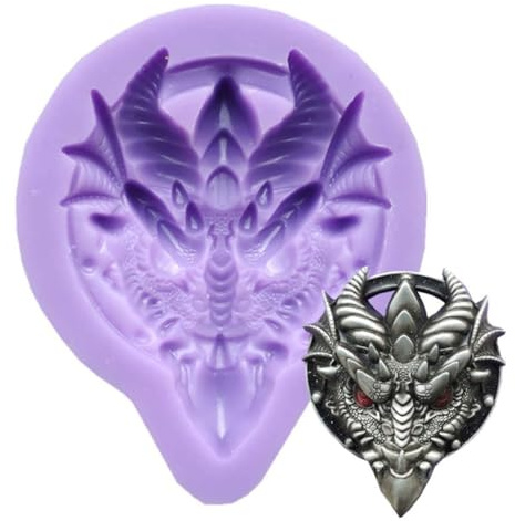 Drache Für Kopfschlüsselketten Silikonform Mit Lochschlüsselring Anhänger Handgefertigtes Schimmel Valentinstag Geburtstagsgeschenkschmuck Schmuck