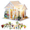 Bloom House, kit fai da te in miniatura, trasparente, stile serra, con delicata esposizione floreale e spazio per il tè, regalo elegante per adulti (casetta dei fiori Sosa)