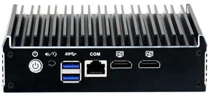 Din Rail Micro Firewall Appliance, Mini PC, PFSense, Untangle, Sophos XG, Mikrotik, OPNsense, VPN, Router PC, Celeron J3160, RX18, COM, 4 x I210 I211, 2 x HDMI, 0 RAM, 0 Storage, Barebone No System