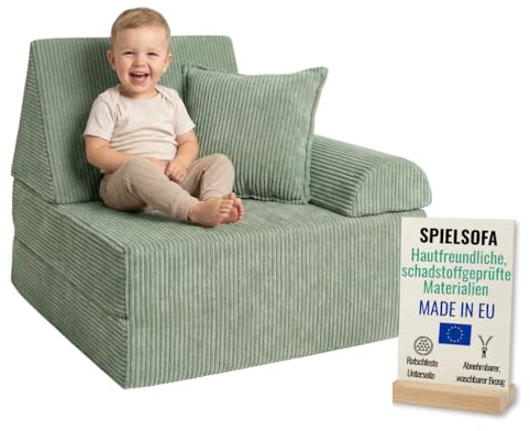 Pillows24 Kindersessel & Spielsofa fur Kinder Cord mit abnehmbaren Bezügen