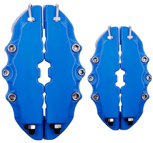 4 teiliges Set Bremssattel Abdeckungen, hitzebeständiges ABS, für verbesserte Optik und Schutz, Größen S und M enthalten, blaue Bremssattel Abdeckungen, Bremsabdeckungen