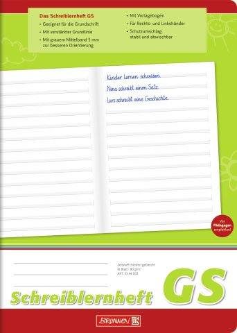Schreiblernheft/Schulheft LINEATUR GS (Din A4-16 Blatt/hoch) GRUNDSCHRIFT