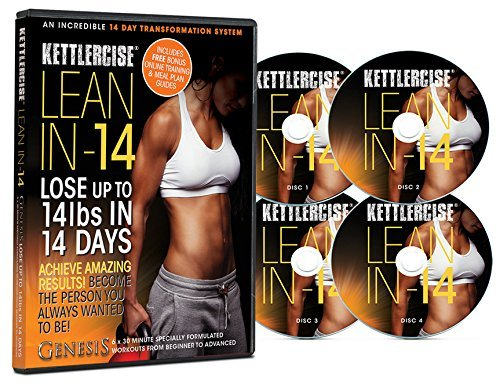 Kettlercise Lean-IN-14, 4 Disc DVD Collection - New Kettlebell Transformation Program for Beginners to Advanced
