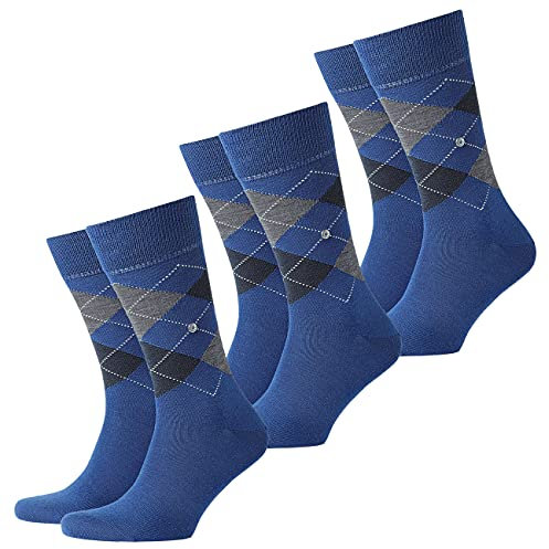 Burlington Herren Socken Edinburgh 3er Pack, Größe:40-46;Farbe:Royal Blue (6051)