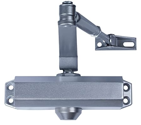 WOLFPACK LINEA PROFESIONAL - Cierra Puertas Con Retenedor Fuerza 3. Color Plata (Puertas 80/100 cm.)