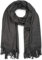 styleBREAKER Unisex Langer Schal einfarbig mit Fransen, Winter Stola Warm Unifarben, Weiches Tuch Viskose 01017104, Farbe:Dunkelgrau