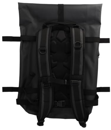 STUBAI Wasserdichter Rucksack | Messenger Dry-Bag 30 Liter | Rolltop Tasche, Backpack, Fahrradrucksack, Kurierrucksack schwarz, Rollrucksack