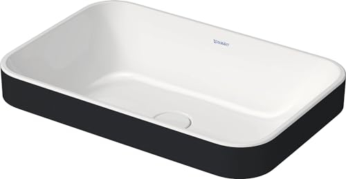 Duravit Happy D.2 Plus Aufsatzbecken, 600x400 mm, geschliffen, ohne Überlauf, ohne Hahnlochbank, 2359606100, Farbe: Weiß &