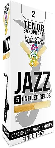 MARCA JAZZ UNFILED REEDS - 5 PACK - TENOR SAX - 2 MJZU620