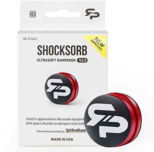 RTP Vibrationsdämpfer für Tennisschläger – ShockSorb Red Ultrasoft V3 Der einzige Dämpfer zur Schmerzlinderung – handgefertigt mit patentiertem Material Sorbothane