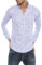 RED BRIDGE Chemise Masculine à Manches Longues à Motifs rayés Bleu Clair XL