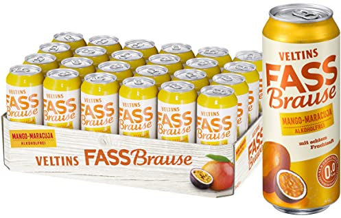VELTINS Fassbrause Mango-Maracuja Alkoholfrei, EINWEG (24 x 0.5 l Dose)