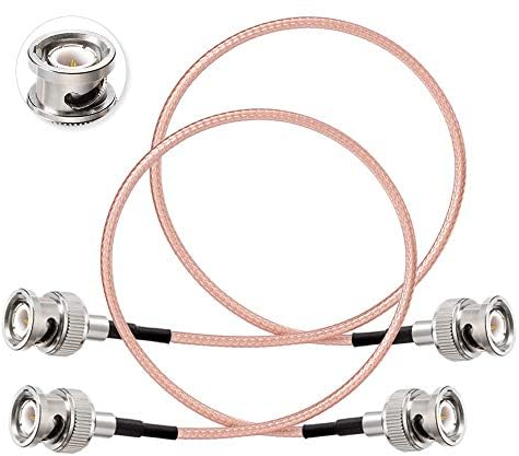 Superbat Cavo BNC 30cm 50 Ohm Connettore Maschio Verso Maschio RG316 d'Antenna per Scanner di Antenne o Radio Amatore Portatile