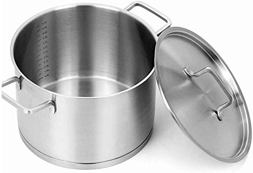 JWCN Kochgeschirr-Set- Nickel-freie Edelstahltöpfe und -pfannen Set - gesundes Kochgeschirr-Set Edelstahl - ungiftiges Induktion-Kochgeschirr Uptodate