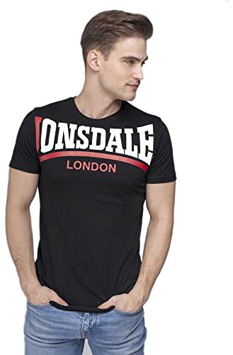 Lonsdale Herren T-Shirt Creaton, Farbe:Black, Größe:2XL