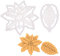 Weihnachtsstern (Pflanze) Blume und Blatt Ausstechformen, 2 Teil