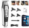KEMEI Cortadora de pelo profesional para barba, pantalla LCD, para hombre, herramienta de corte de pelo eléctrica, inalámbrica, máquina de corte de pelo recargable