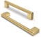 FURNIWARE 10 Pack Cabinet Pulls, Hardware Drawer Handles, Stainless Steel Kitchen Cabinet Door Handles Pull, Brass-160mm(6.3 Inch) Hole Center