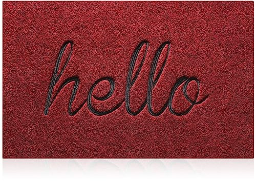 AOAOPQ Hello Door Mat Welcome Mat Outdoor Non-slip Doormat Indoor for Entryway Front Back Doormats Kitchen Hallway Easy to Clean Entrance Mats