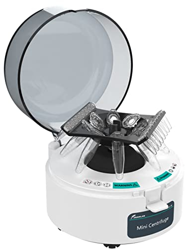 JOANLAB Mini centrifugeuse 4000RPM centrifugeuse de laboratoire, 2 en 1 pour centrifugeuse de table 0,2/1,5/2 ml Microcentrifugeuse