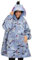 Disney Eeyore Womens Blue Hoodie, Oversized Fleece Blanket Hoody