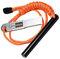 FERROFIRE Super-Duty Heavy Duty Classic Ferro Rod Fire Starter with 4 Inch Long Flint Ferrocerium Rod Carbon Steel Striker Orange 550 Paracord Lanyard Handle for Camping Emergency Survival
