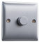 Dimmer Switch for Lights Brushed Steel | VELTZ Pro | 1 Gang 2 Way 400W | Slim Curved Round Edge Design | Wall Electrical Power Switched