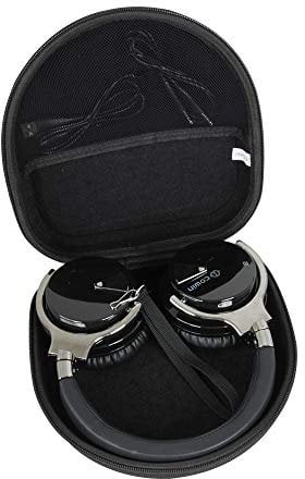 Anleo Hard Travel Case for Silensys E7 / PurelySound E7 / MOVSSOU E7 / COWIN E7 / Tapela E7 / Audonia E7 Active Noise Cancelling Bluetooth Headphones(Black)