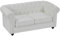 Vente-unique-Sofa 2-Sitzer - Kunstleder - Weiß - Chesterfield