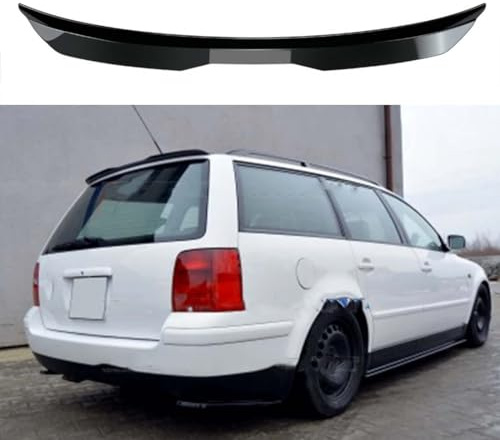 OSTREY Auto-Heckspoiler für VW Passat B5 (3BG) Variant 1996-2005, ABS-Fließheck-Formteil, Heckflügel-Außenzubehör,Glossy Black