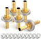 ERGAOBOY 5 Stück 6MM bis 6MM Messing Schlauch Barb Thru-Bulk Kopf Hex gerade Union Fitting mit 10 Stück Schlauchschellen