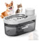 PWEZON Cat Water Fountain for Drinking, 4L/135oz Wireless Automatic Cat Fountain, 3 Modes Battery Operated Pet Water Fountain with Motion Sensor, Ultra Quiet Pump, Stainless Steel for Cat, Dog
