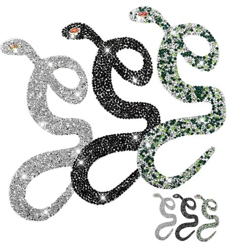 Ciieeo 6 Pcs Iron on Snake Patch Decorative Patches Sewing Patches Iron Patches for Clothes Snake Patches Iron on Iron on Patch Applique Clothing Patches Resin Crystal Ironing Clothes