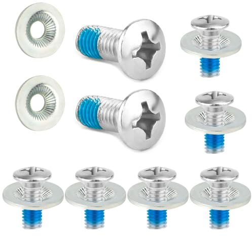 32 Pezzi Set di Viti per Attacchi per Snowboard, Viti di Montaggio per Snowboard in Acciaio Inossidabile con Rondelle Antiscivolo per Hardware di Ricambio per Snowboard Sportivo