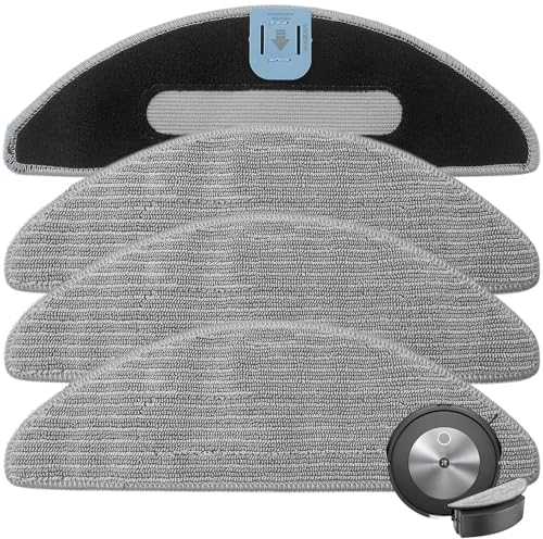 Moupaa Juego de 4 paños de fregona para Irobot iRobot Roomba Combo i5, i5+, j5, j5+, j5+, Piezas de Repuesto para aspiradora Robot