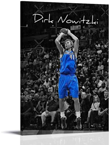 NikZ Dirk Nowitzki Basketball, klassisches Action-Poster, Kunst, Leinwand, Gemälde, Dekor, Wanddruck, Foto, Geschenke, Zuhause, moderne Dekoration, 30 x 45 cm