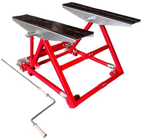KATSU Tools 2000kg Elevador de Coche Pivotante Portátil Inclinable Gato Elevador de Coche Ajustable, Altura de Elevación 150 a 585mm
