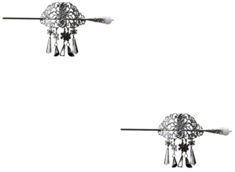 minkissy Lot de 2 Pinces à Cheveux Élégantes Style Rétro pour Femmes Et Filles avec Pompon 2 Pièces