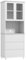 HOMCOM Buffet de Cuisine Meuble de Rangement Placard 2 Portes 3 tiroirs et Niche Centrale dim. 68L x 38l x 172H cm en Bois Blanc