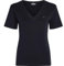 Tommy Hilfiger Camiseta de Manga Corta para Mujer New Slim Cody V-Neck con Cuello de Pico, Azul (Nos Desert Sky), L