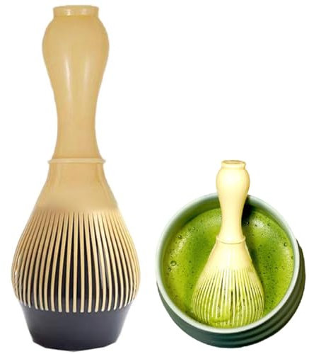 Bamboo Resin Handcrafted Whisk, Traditional Matcha Tea Preparation Set, Reusable Matcha Spoon Stirrer, Authentic Japanese Tea Ceremony Tool