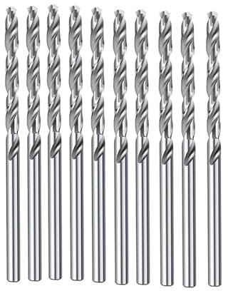 WZFC HSS Twist Drill Bit Set 10pcs For Dremel Rotary Tool Straight Shank Mini Drill Bit Set Hand Tools,10pcs 1.0mm