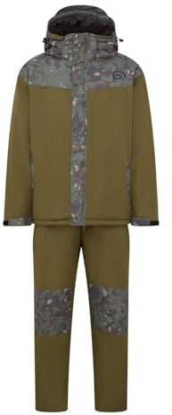 Trakker CR Camo 2 Piece Winter Suit, Jacket and Trousers, Thermal, Waterproof, Adjustable Hood, Reinforced Knees.