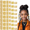 Molain 60 Stück Gold-Haarschmuck für Zöpfe, haarschmuck gold, Dreadlocks Schmuck, Verstellbare haarringe für Haar-Dreadlock, Haarperlen, Piraten Haarschmuck für Damen, Herren, Mädchen und Jungen(60)