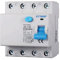 A2ZWORLD Interruptor diferencial puro tipo A trifásico 300 mA, RCCB Clase A 300 mA 4P 25 A, 3P + N 4 polos 6 kA AC 400 V, ocupa 4 módulos DIN