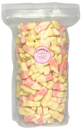 Strawberry & Milk Bottle Sweets (500g) Share Bag | Delicious Mix of Pick and Mix Favourites | Packed In A Resealable Pouch | Long Expiry | Barratt Milk Bottles